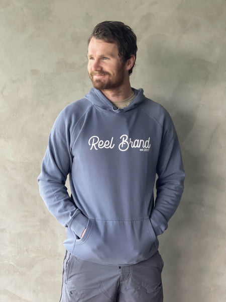Hoodie - Faded Blue - REEL BRAND