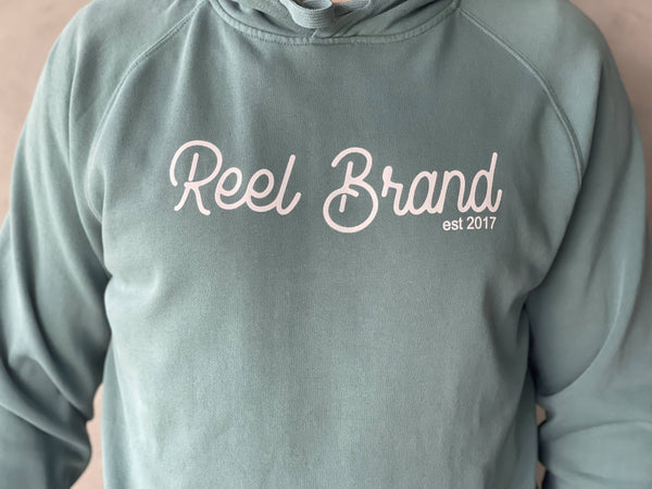 Hoodie - Faded Teal - REEL BRAND