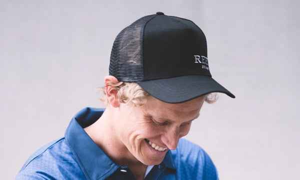 Trucker Hat Black - REEL BRAND