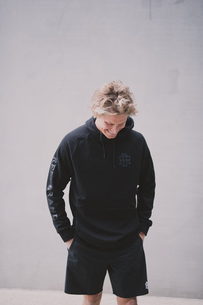 Double Knit Hoodie Black - REEL BRAND