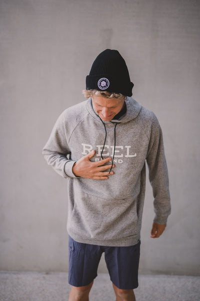 Double Knit Hoodie Grey - REEL BRAND